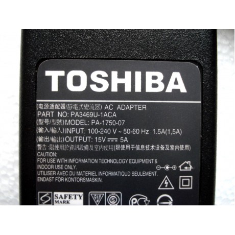 Sạc laptop Toshiba 15v-5a