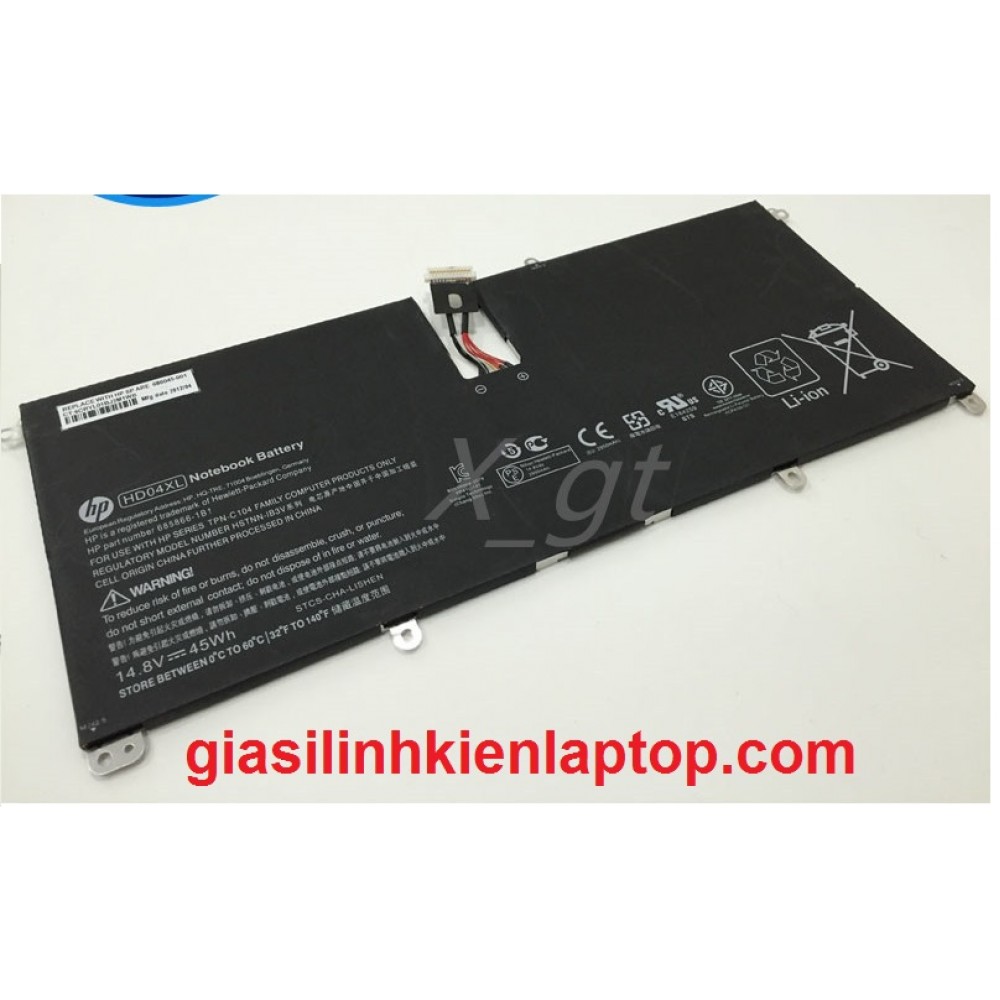Pin laptop HP Spectre XT 13-2100 series HD04XL