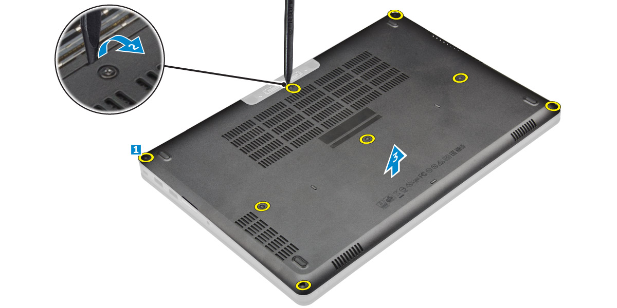 tháo nắp lưng dell precision m3510