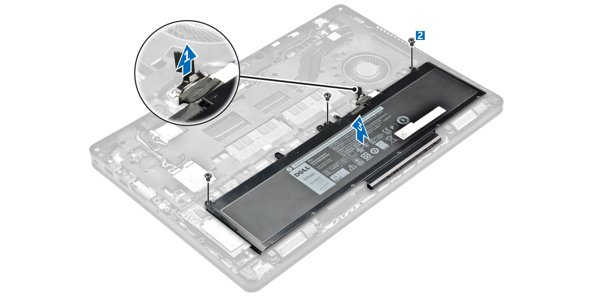 tháo pin Dell Precision 3510