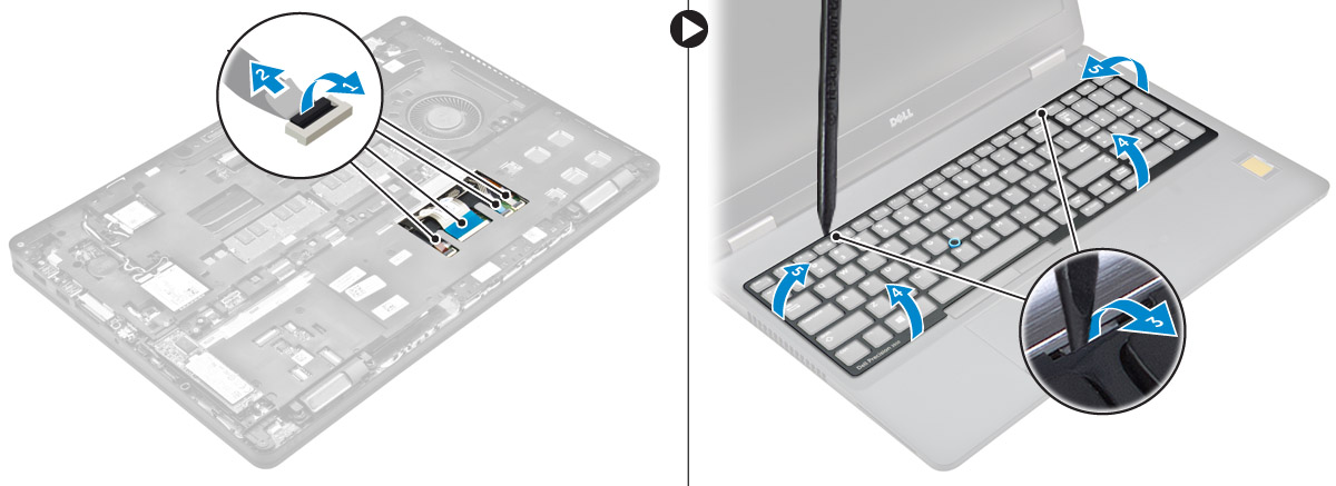 tháo khung bàn phím dell precision 3510