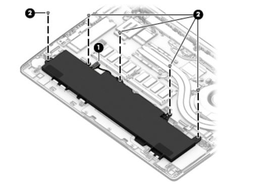 tháo pin HP elitebook 745 G6