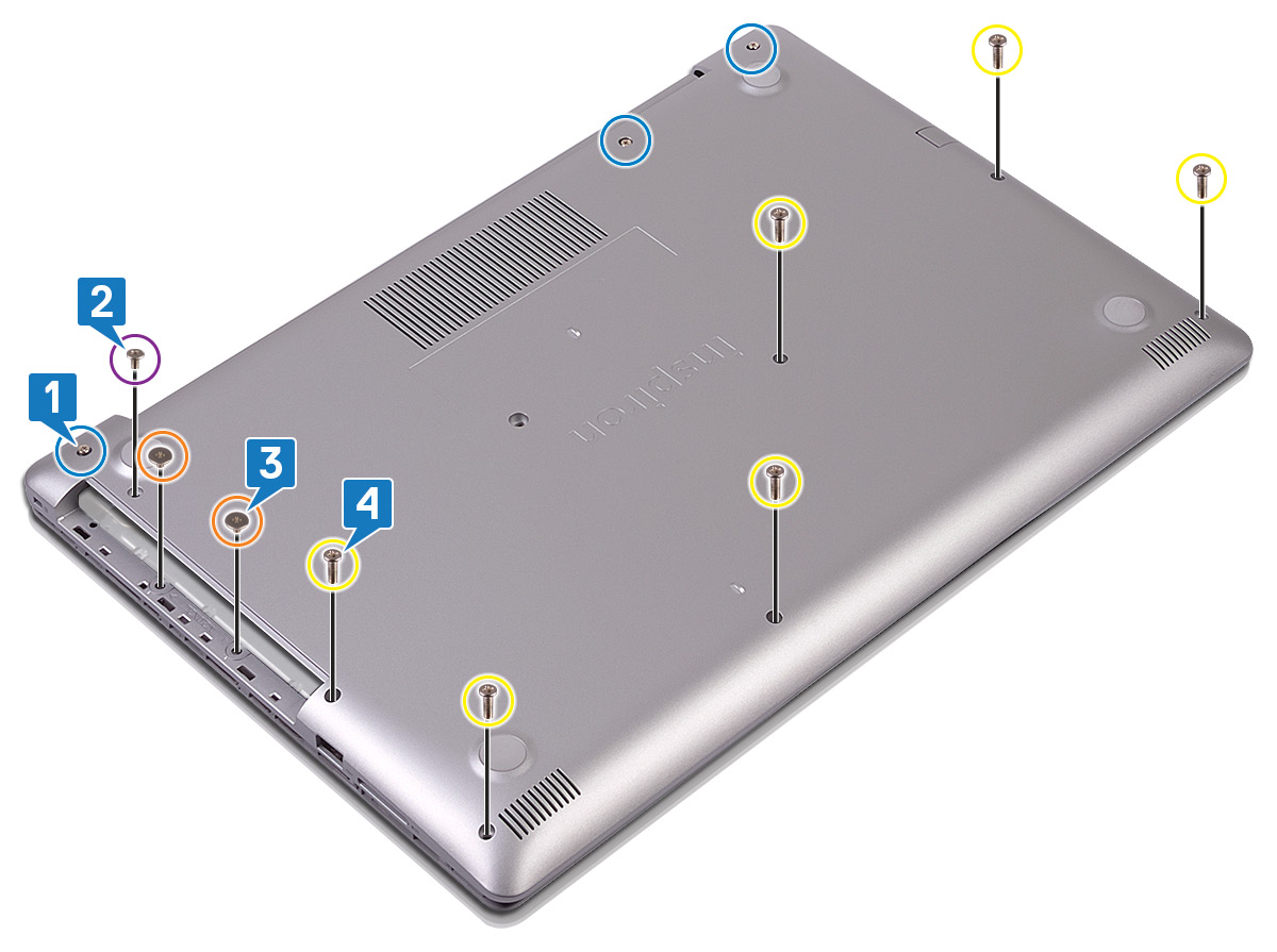 tháo nắp lưng dell inspiron 3580