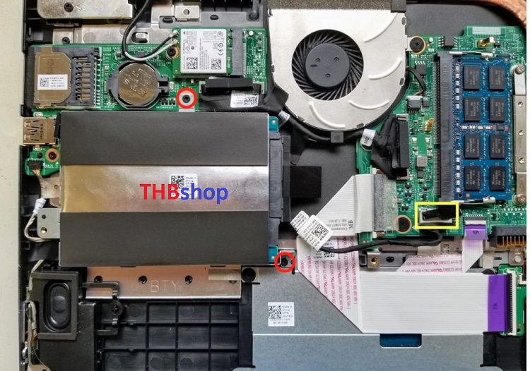 tháo ổ cứng dell inspiron 7359