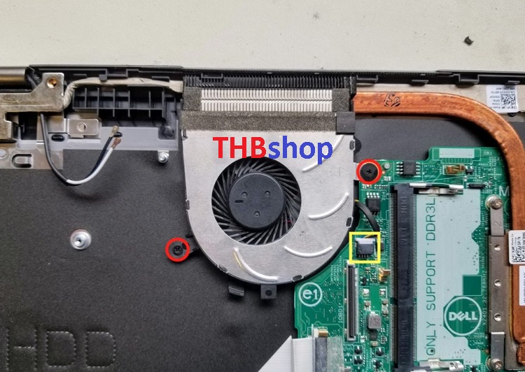 tháo quạt tản nhiệt dell inspiron 7359