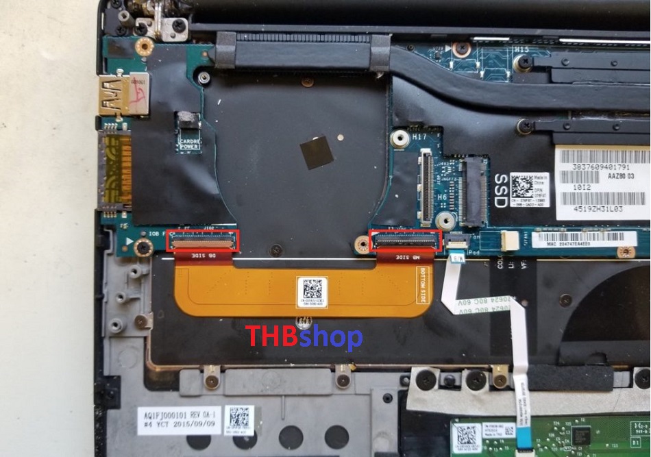 tháo cáp flex dell xps 13